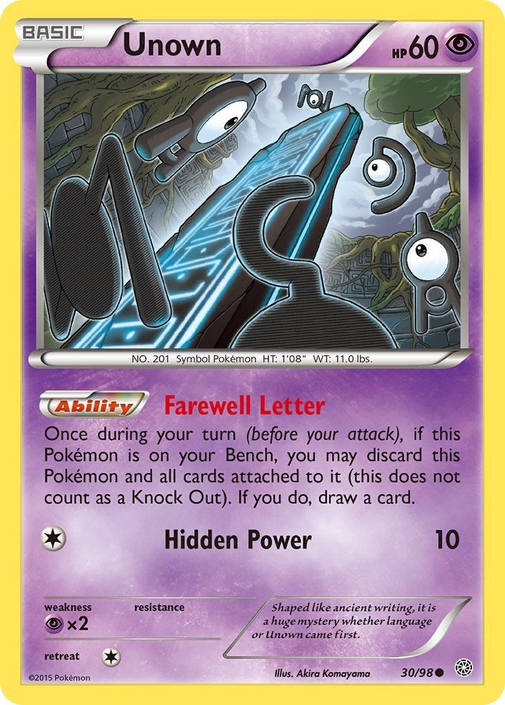 Image for Unown (30/98) (XY - Ancient Origins) (AOR) - Pokemon