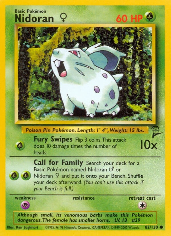 Image for Nidoran F (082/130) (Base Set 2) (BS2) - Pokemon