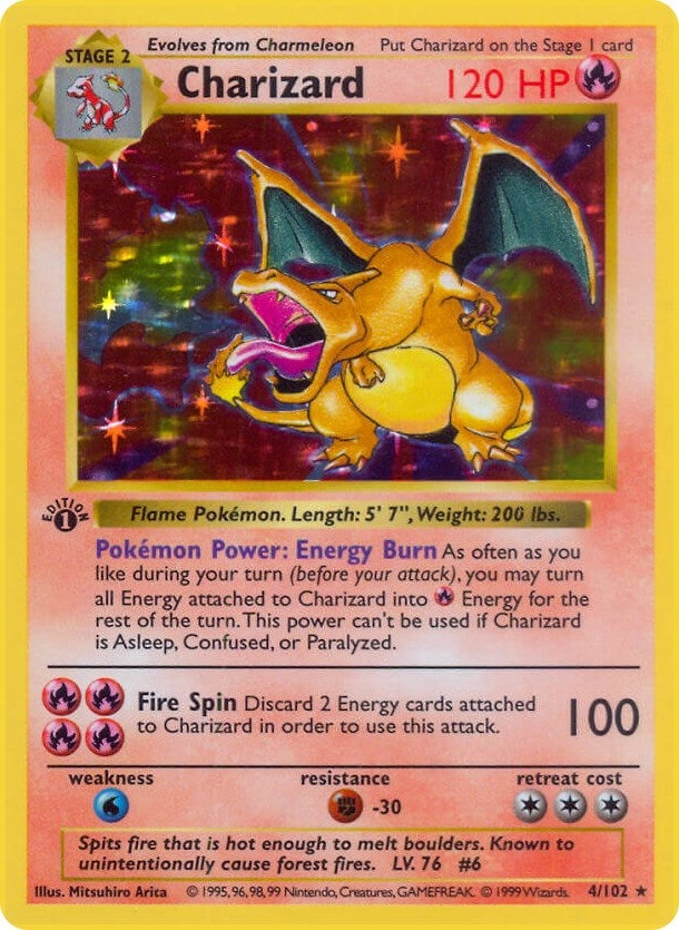 Image for Charizard (004/102) (Base Set (Shadowless)) (BSS) - Pokemon