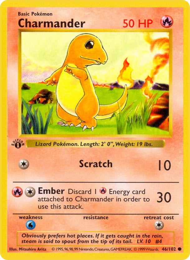 Image for Charmander (046/102) (Base Set (Shadowless)) (BSS) - Pokemon