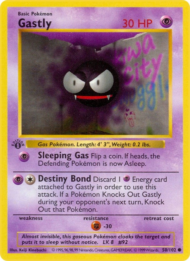 Image for Gastly (050/102) (Base Set (Shadowless)) (BSS) - Pokemon