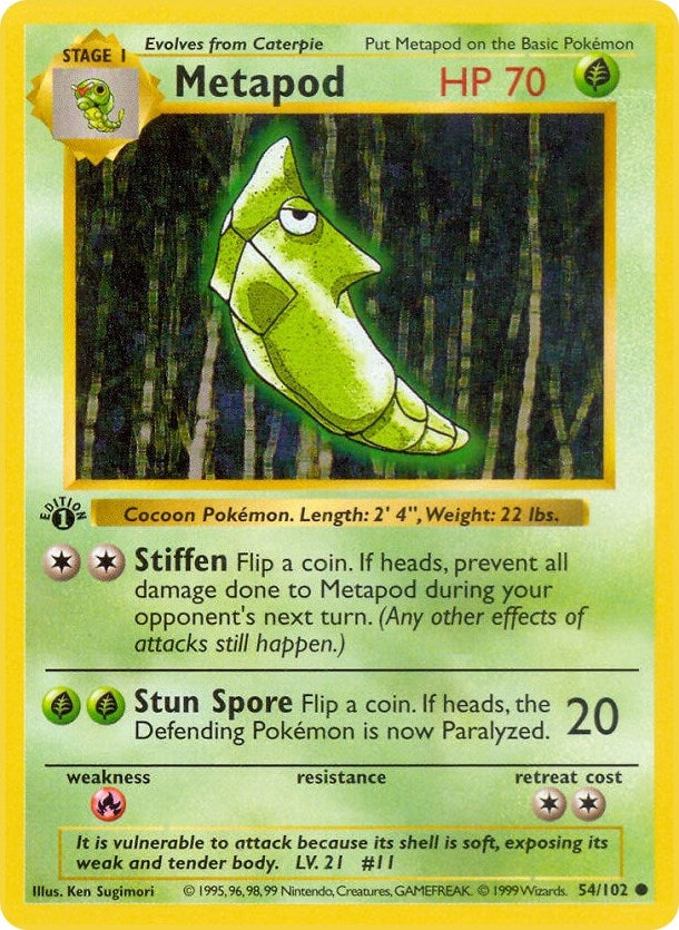 Image for Metapod (054/102) (Base Set (Shadowless)) (BSS) - Pokemon