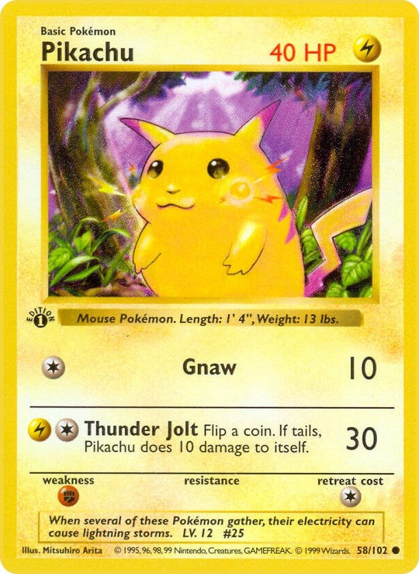 Image for Pikachu (058/102) (Base Set (Shadowless)) (BSS) - Pokemon