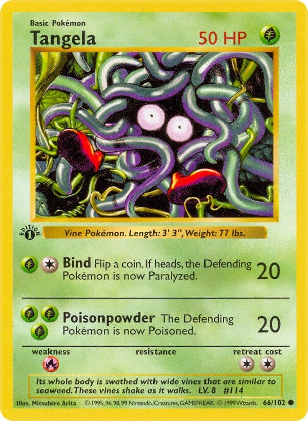 Image for Tangela (066/102) (Base Set (Shadowless)) (BSS) - Pokemon