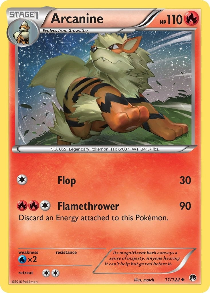 Image for Arcanine (11/122) (XY - BREAKpoint) (BKP) - Pokemon