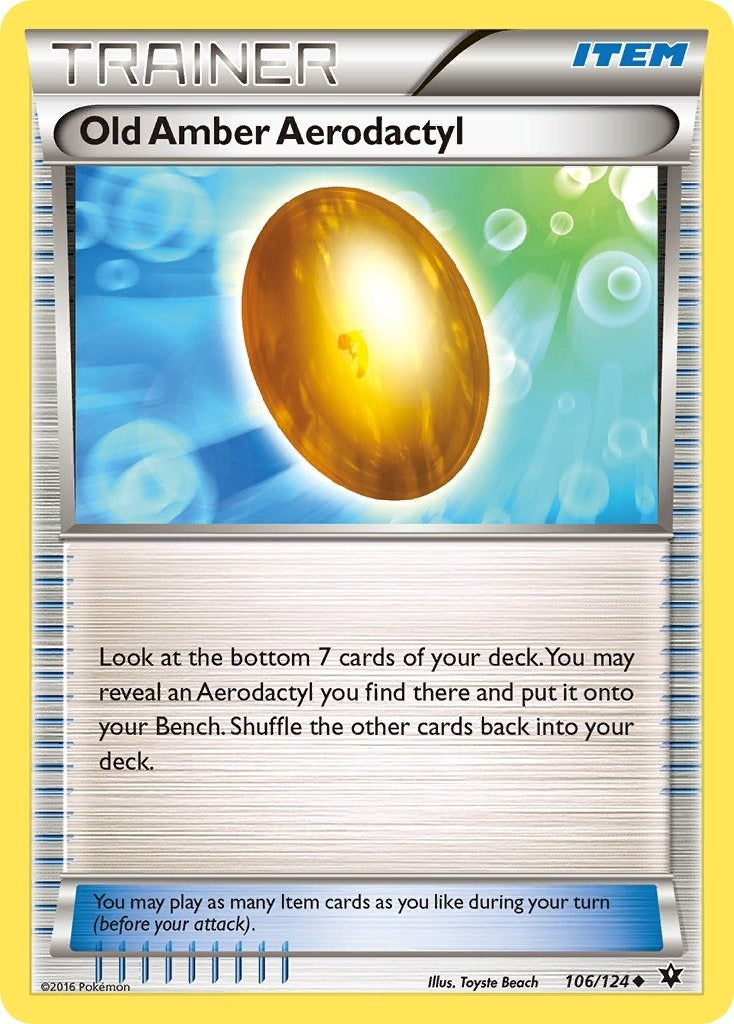 Image for Old Amber Aerodactyl (106/124) (XY - Fates Collide) (FCO) - Pokemon