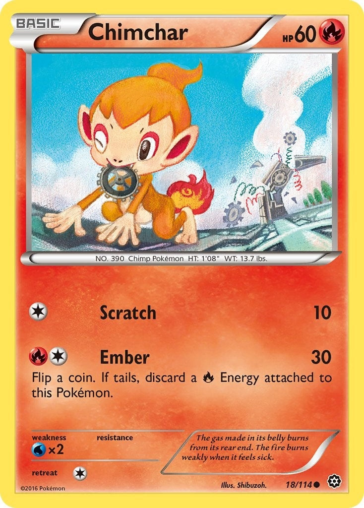 Image for Chimchar (18/114) (XY - Steam Siege) (STS) - Pokemon