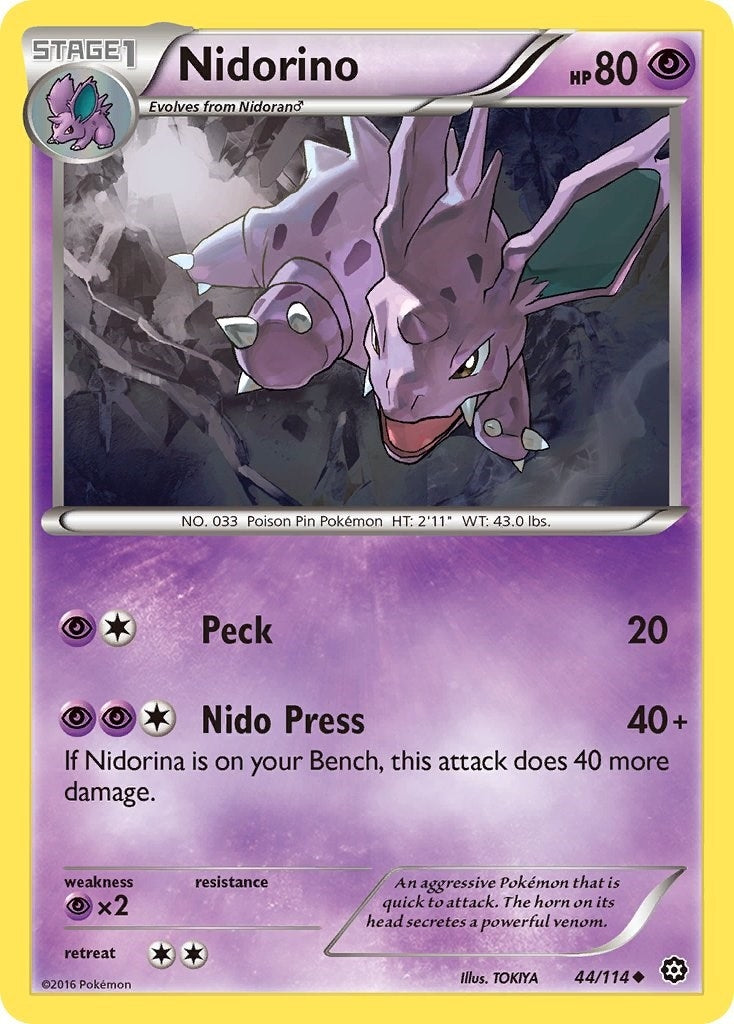 Image for Nidorino (44/114) (XY - Steam Siege) (STS) - Pokemon