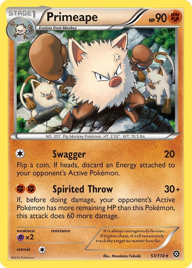 Image for Primeape (53/114) (XY - Steam Siege) (STS) - Pokemon