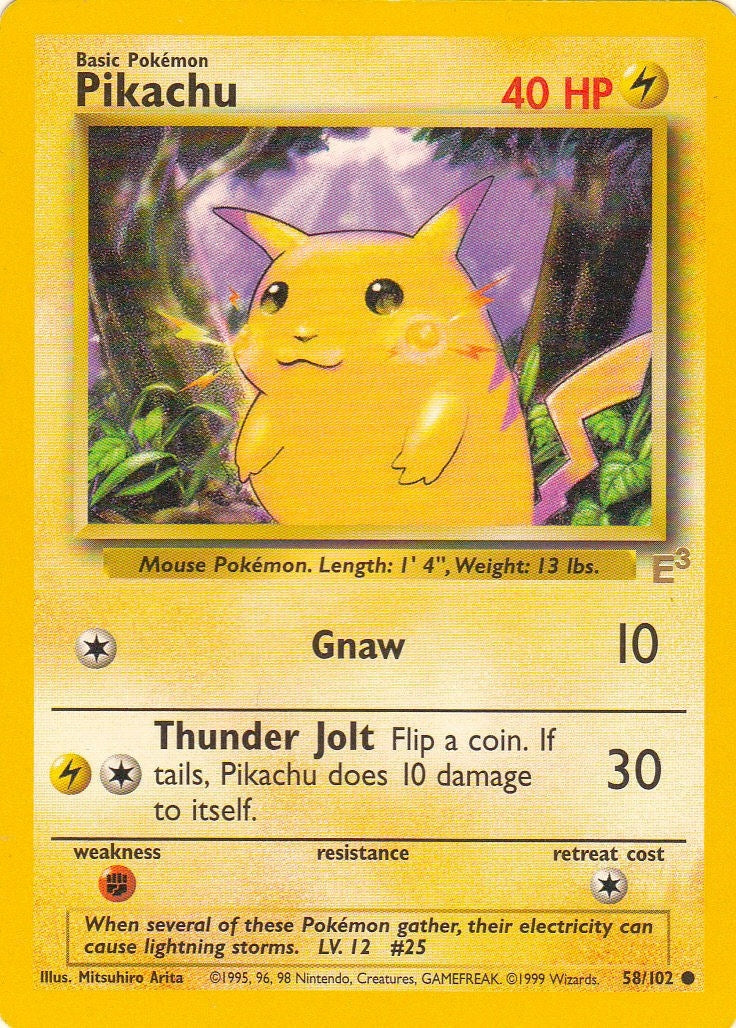 Image for Pikachu - 58/102 (E3 Stamped) (058/102) (Miscellaneous Cards & Products) - Pokemon