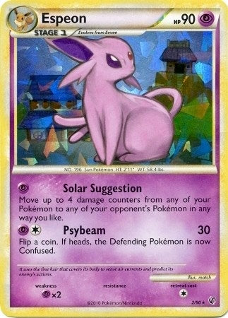 Image for Espeon - 2/90 (HGSS Undaunted - Cracked Ice Holo) (002/090) (Deck Exclusives) (PR) - Pokemon