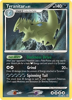 Image for Tyranitar - 30/100 (DP Stormfront) (030/100) (Deck Exclusives) (PR) - Pokemon