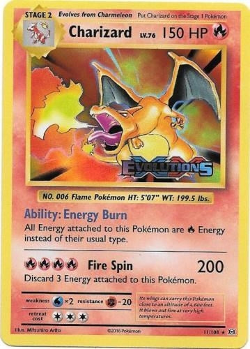 Image for Charizard (XY Evolutions Prerelease) (11/108) (XY Promos) (PR) - Pokemon