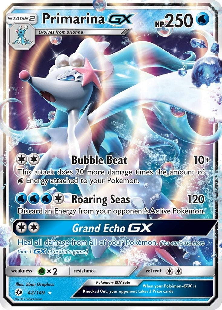 Image for Primarina GX (42/149) (SM Base Set) (SM01) - Pokemon