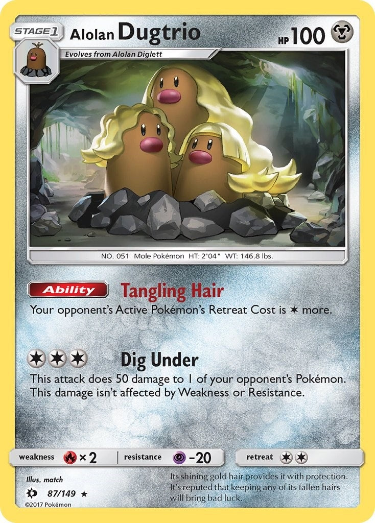 Image for Alolan Dugtrio (87/149) (SM Base Set) (SM01) - Pokemon