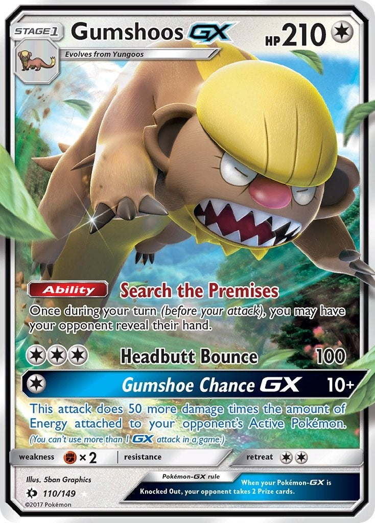Image for Gumshoos GX (110/149) (SM Base Set) (SM01) - Pokemon