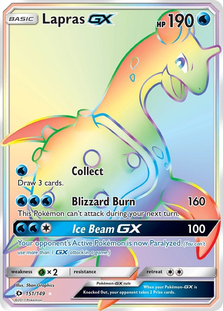 Image for Lapras GX (Secret) (151/149) (SM Base Set) (SM01) - Pokemon