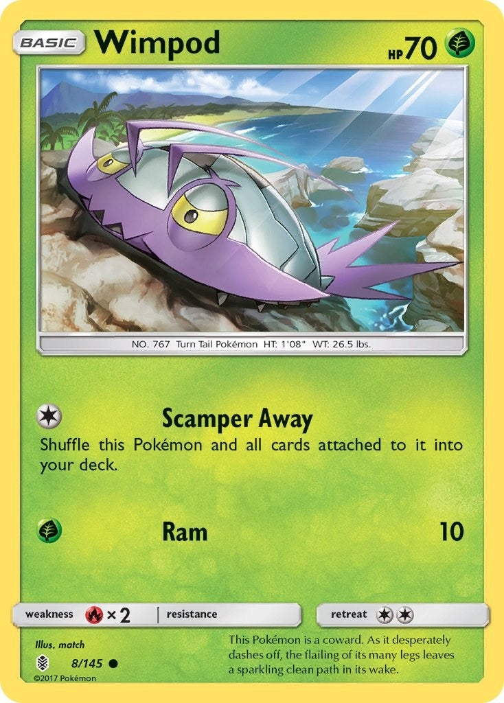 Image for Wimpod (8/145) (SM - Guardians Rising) (SM02) - Pokemon
