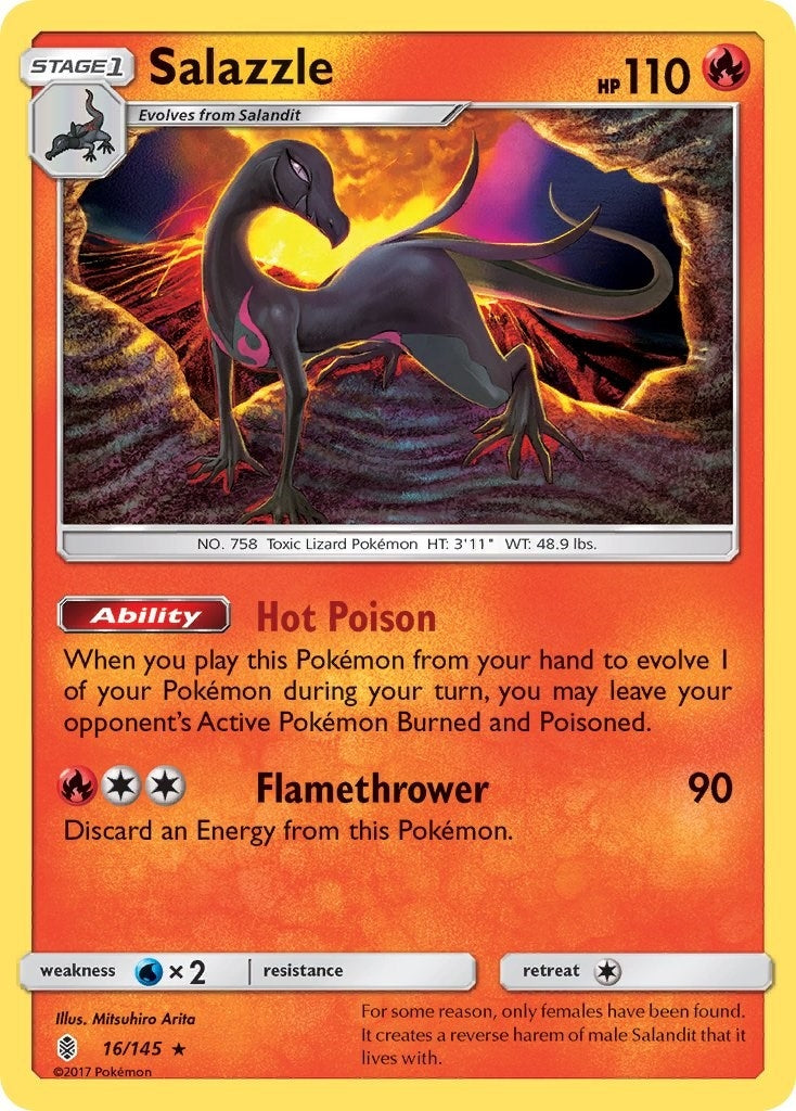 Image for Salazzle (16/145) (SM - Guardians Rising) (SM02) - Pokemon