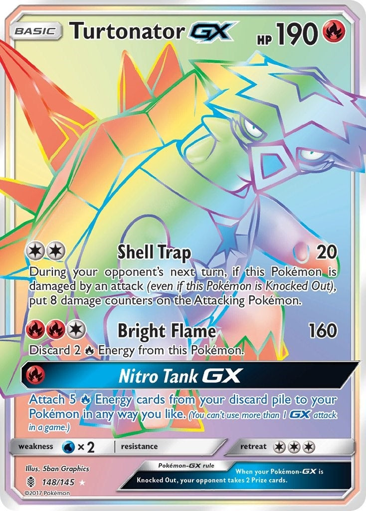 Image for Turtonator GX (Secret) (148/145) (SM - Guardians Rising) (SM02) - Pokemon