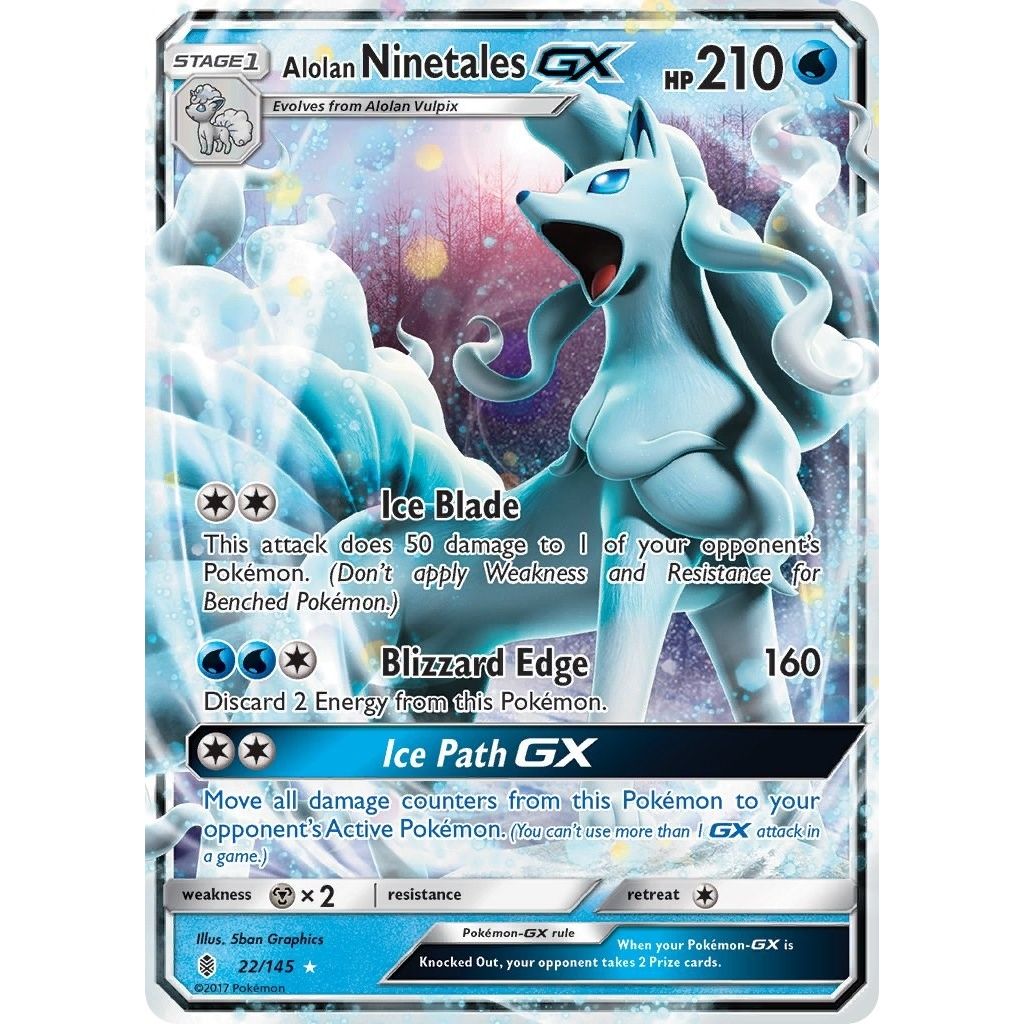 Image for Alolan Ninetales GX (22/145) (SM - Guardians Rising) - Pokemon