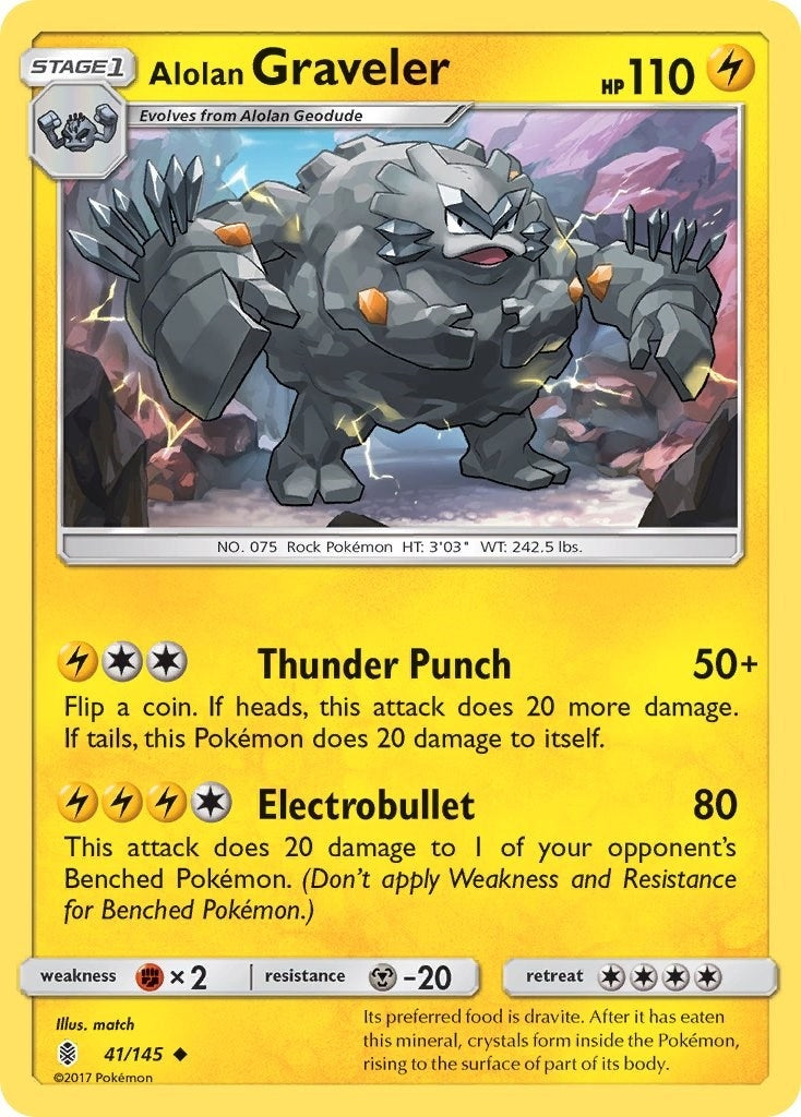 Image for Alolan Graveler (41/145) (SM - Guardians Rising) (SM02) - Pokemon