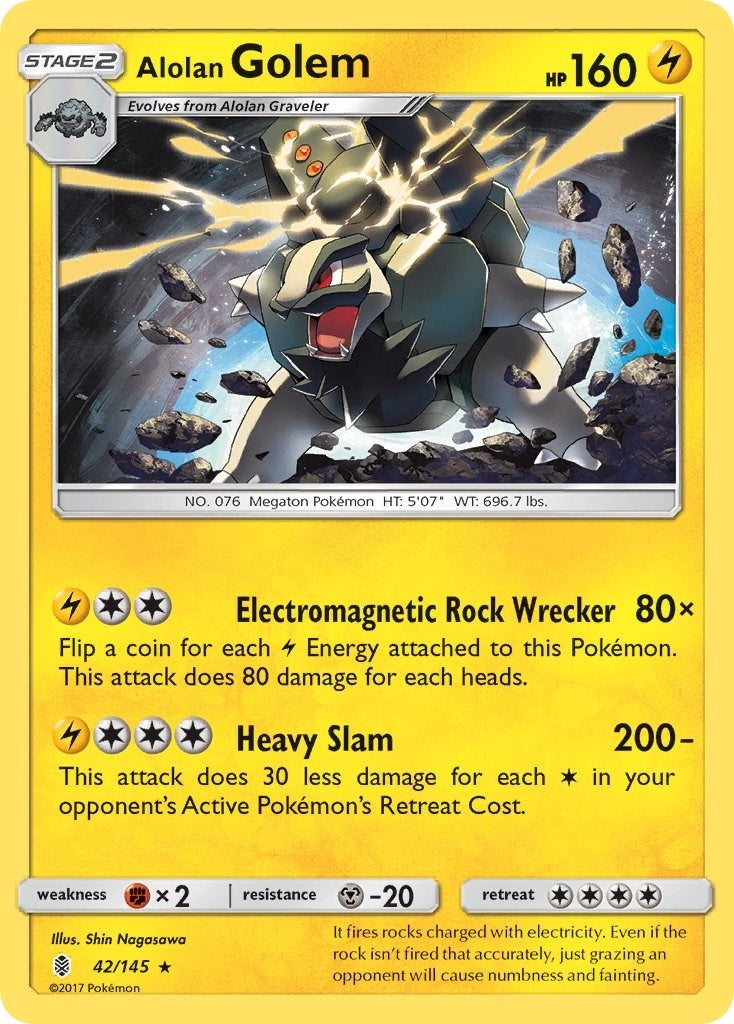 Image for Alolan Golem (42/145) (SM - Guardians Rising) (SM02) - Pokemon