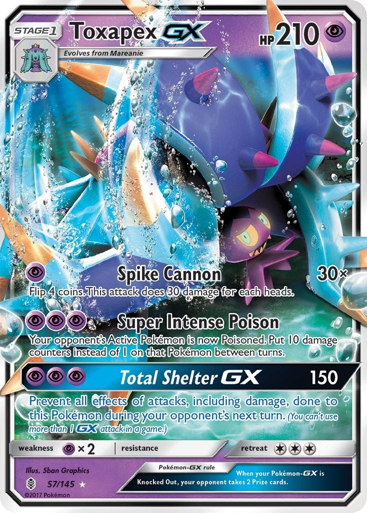Image for Toxapex GX (57/145) (SM - Guardians Rising) (SM02) - Pokemon