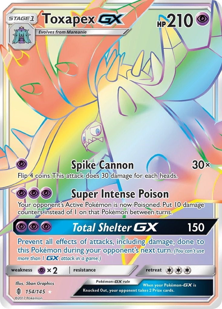 Image for Toxapex GX (Secret) (154/145) (SM - Guardians Rising) (SM02) - Pokemon
