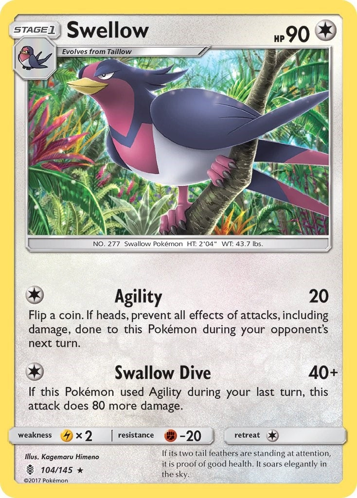 Image for Swellow (104/145) (SM - Guardians Rising) (SM02) - Pokemon