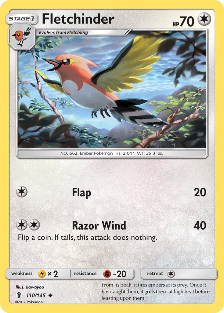 Image for Fletchinder (110/145) (SM - Guardians Rising) (SM02) - Pokemon