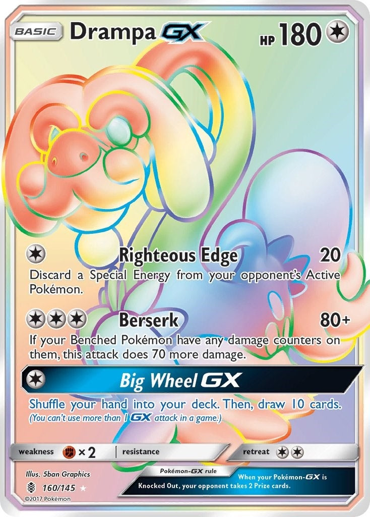 Image for Drampa GX (Secret) (160/145) (SM - Guardians Rising) (SM02) - Pokemon