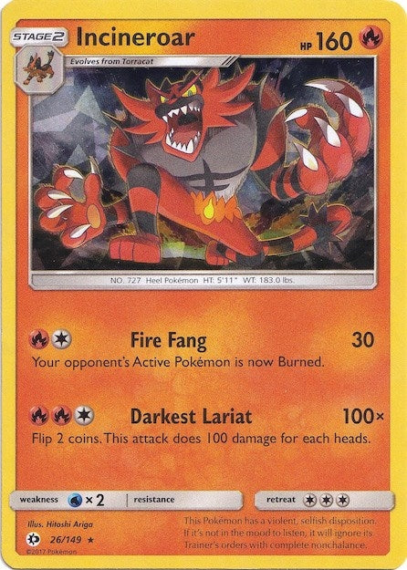 Image for Incineroar - 026/149 (Cracked Ice Holo) (026/149) (Deck Exclusives) (PR) - Pokemon