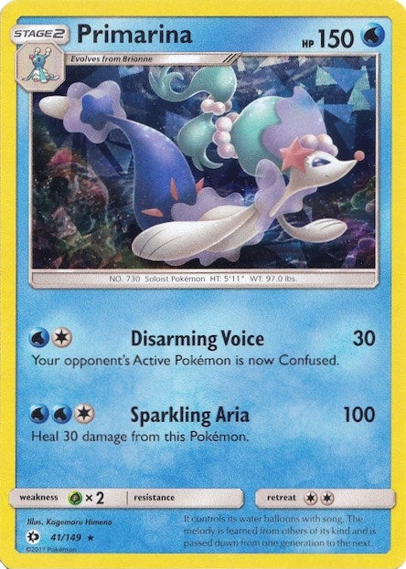 Image for Primarina - 041/149 (Cracked Ice Holo) (041/149) (Deck Exclusives) (PR) - Pokemon