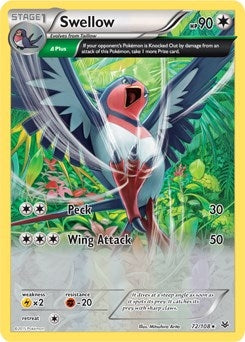 Image for Swellow - 72/108 (XY Roaring Skies) (072/108) (Deck Exclusives) (PR) - Pokemon