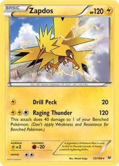 Image for Zapdos - 23/108 (XY Roaring Skies) (023/108) (Deck Exclusives) (PR) - Pokemon