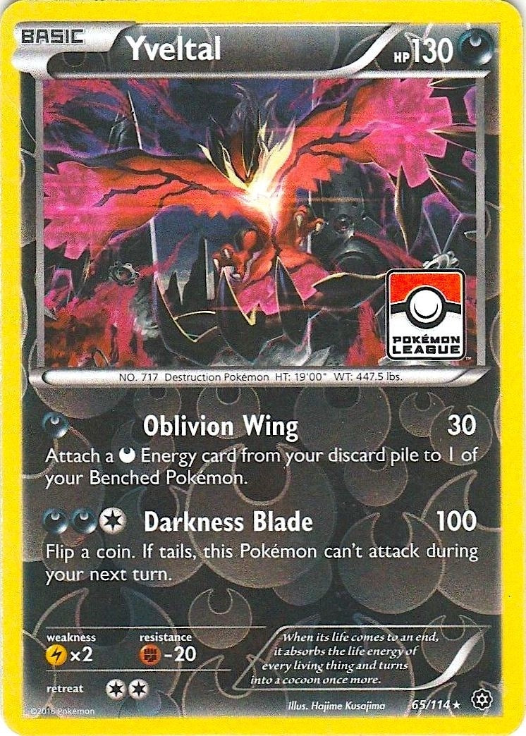 Image for Yveltal - 65/114 (Pokemon League) (065/114) (League & Championship Cards) (PR) - Pokemon
