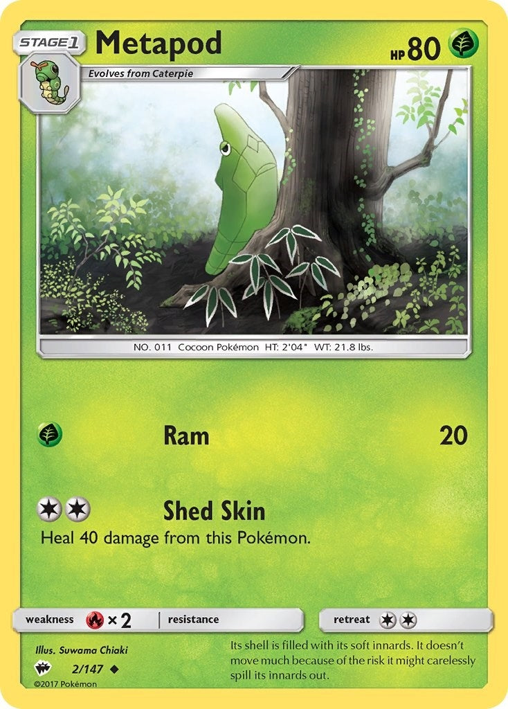 Image for Metapod (2/147) (SM - Burning Shadows) (SM03) - Pokemon
