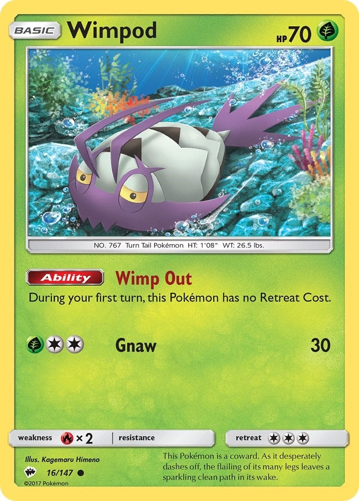 Image for Wimpod (16/147) (SM - Burning Shadows) (SM03) - Pokemon