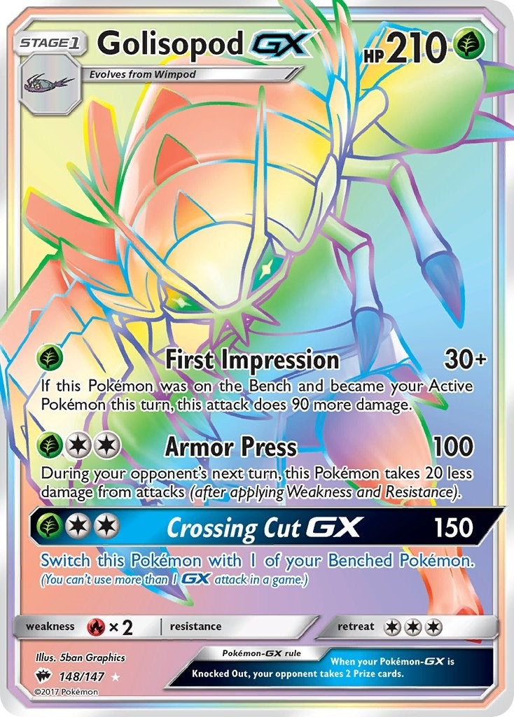 Image for Golisopod GX (Secret) (148/147) (SM - Burning Shadows) (SM03) - Pokemon