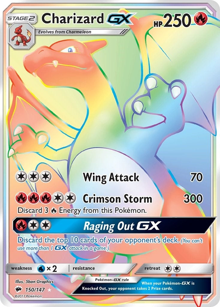 Image for Charizard GX (Secret) (150/147) (SM - Burning Shadows) (SM03) - Pokemon