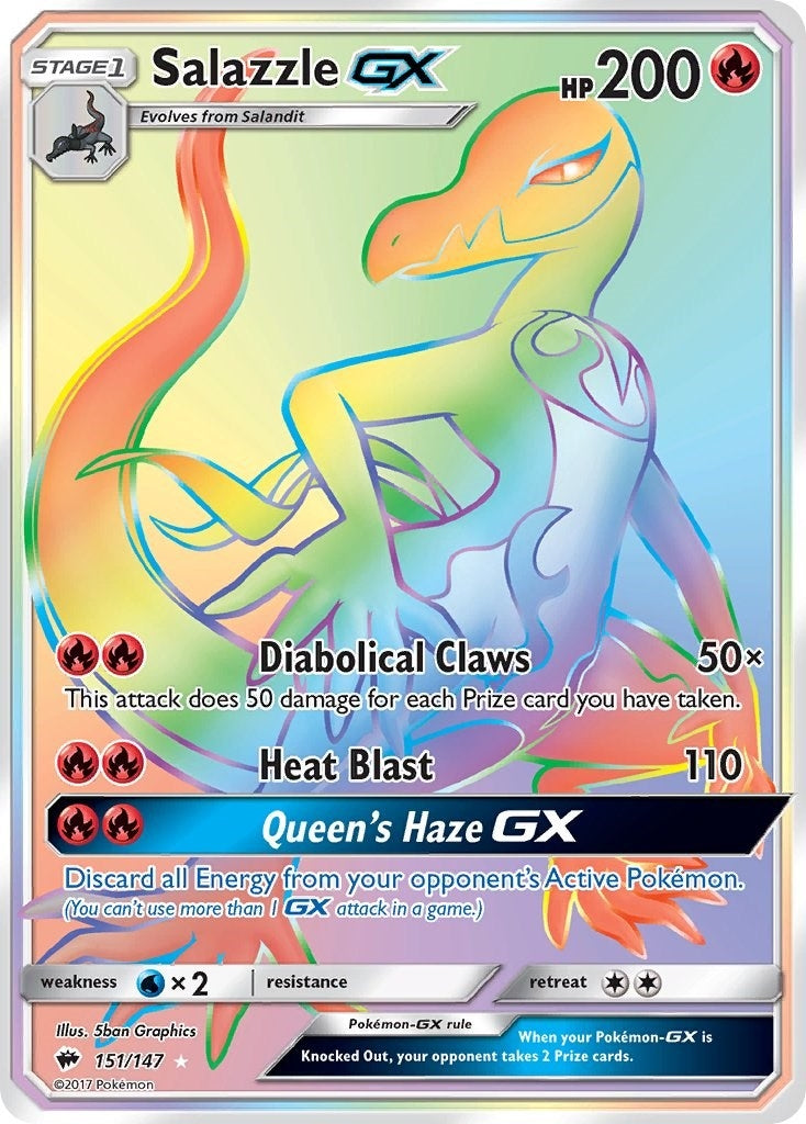 Image for Salazzle GX (Secret) (151/147) (SM - Burning Shadows) (SM03) - Pokemon