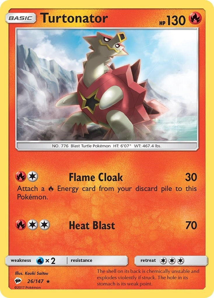 Image for Turtonator (26/147) (SM - Burning Shadows) (SM03) - Pokemon