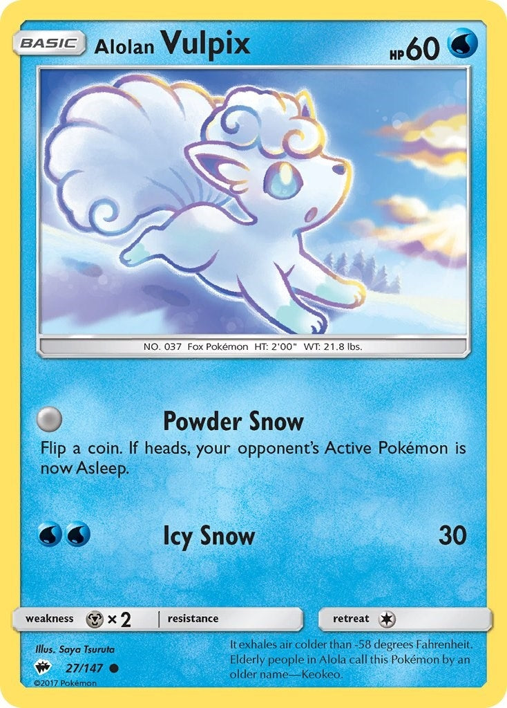 Image for Alolan Vulpix (27/147) (SM - Burning Shadows) (SM03) - Pokemon
