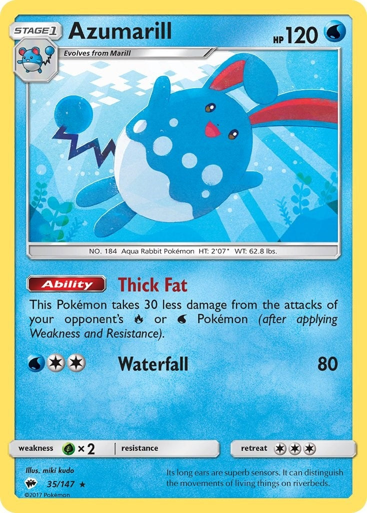 Image for Azumarill (35/147) (SM - Burning Shadows) (SM03) - Pokemon