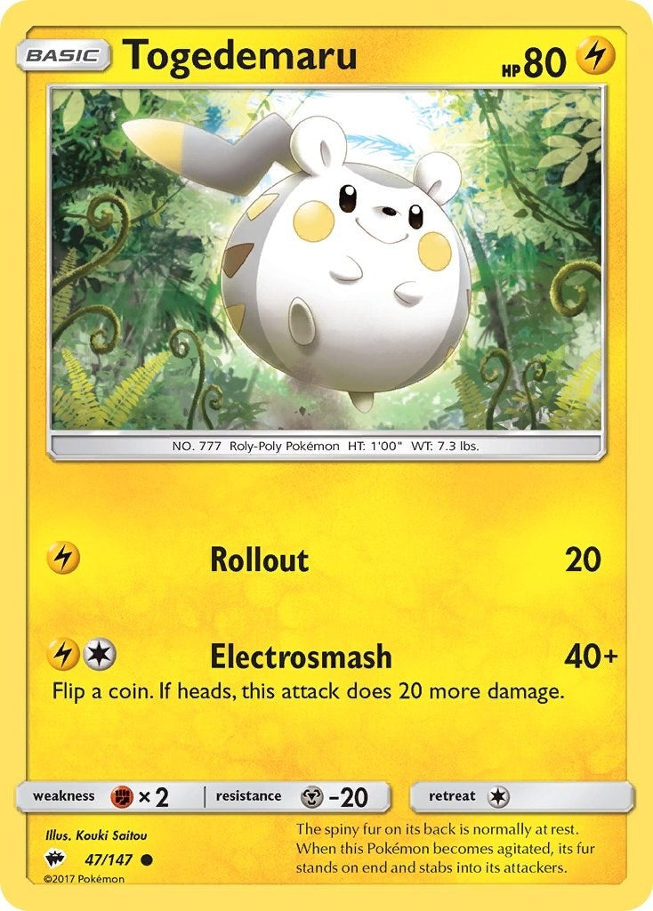 Image for Togedemaru (47/147) (SM - Burning Shadows) (SM03) - Pokemon