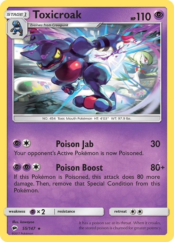 Image for Toxicroak (55/147) (SM - Burning Shadows) (SM03) - Pokemon