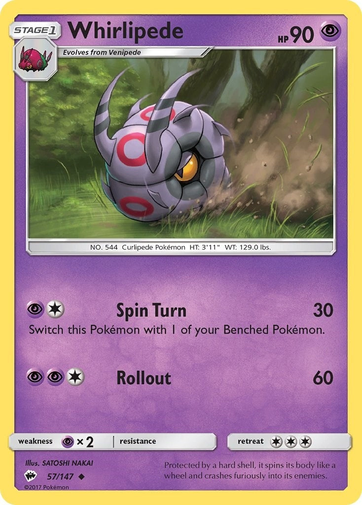 Image for Whirlipede (57/147) (SM - Burning Shadows) (SM03) - Pokemon