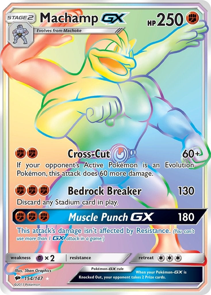 Image for Machamp GX (Secret) (154/147) (SM - Burning Shadows) (SM03) - Pokemon