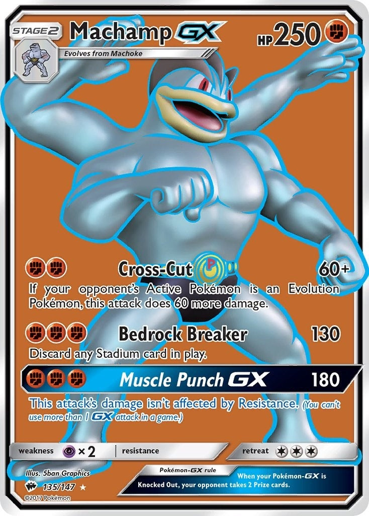 Image for Machamp GX (Full Art) (135/147) (SM - Burning Shadows) (SM03) - Pokemon